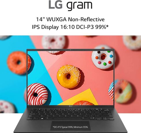 LG gram (2022) 14Z90Q كمبيوتر محمول خفيف الوزن للغاية، شاشة 14 بوصة (1920 × 1200) IPS، معالج Intel Evo الجيل الثاني عشر i7 1260P، 16 جيجابايت LPDDR5، 512 جيجابايت NVMe SSD، كاميرا ويب FHD، WiFi 6E، Thunderbolt 4، Windows 11، رمادي in Kuwait