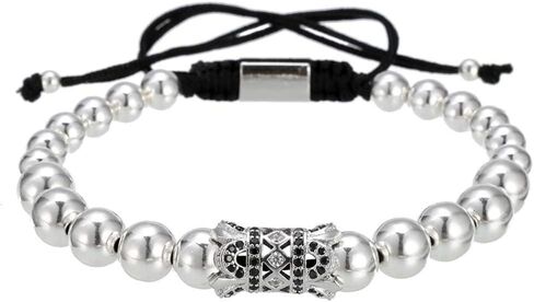 Imperial Crown King 18K Gold CZ Beads Bracelet Luxury Charm Fashion Bangle for Men Women in Saudi Arabia