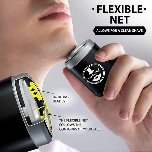 Rechargeable Mini Portable Electric Shaver - Pocket Size Washable Electric Razor - Travel Mini Razor - Men's Electric Razor - USB Travel Shaver - Electric Razor for Men - Travel Electric Razor in Saudi Arabia