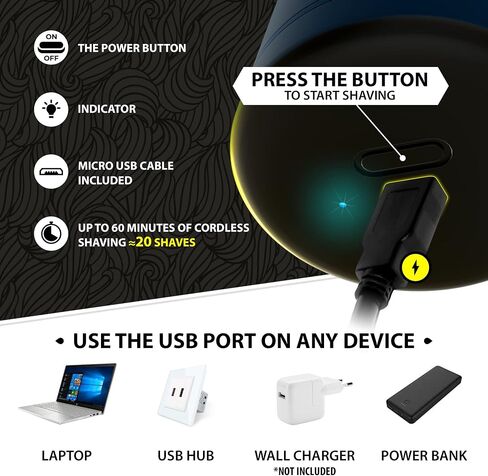 Rechargeable Mini Portable Electric Shaver - Pocket Size Washable Electric Razor - Travel Mini Razor - Men's Electric Razor - USB Travel Shaver - Electric Razor for Men - Travel Electric Razor in Saudi Arabia