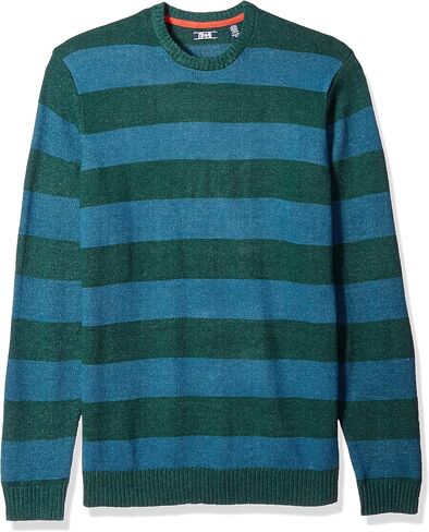 IZOD Men's Big and Tall Newport Stripe 7 Gauge Crewneck Sweater in Kuwait