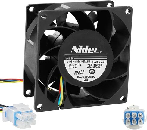 Upgraded Refrigerator Evaporator Fan Motor WR60X26866 Compatible with GE Refrigerator, Replacement WR60X26033 WR60X10341, WR60X10356, WR60X10357, WR60X24303, Upgrade Plug-in More Durable in Saudi Arabia