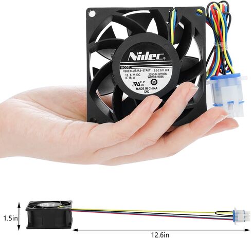 Upgraded Refrigerator Evaporator Fan Motor WR60X26866 Compatible with GE Refrigerator, Replacement WR60X26033 WR60X10341, WR60X10356, WR60X10357, WR60X24303, Upgrade Plug-in More Durable in Saudi Arabia
