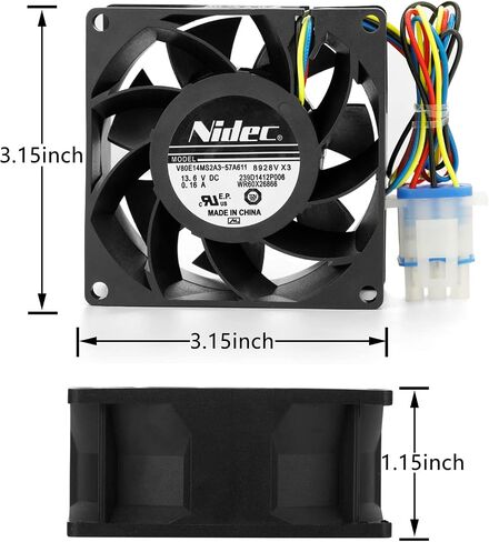Upgraded Refrigerator Evaporator Fan Motor WR60X26866 Compatible with GE Refrigerator, Replacement WR60X26033 WR60X10341, WR60X10356, WR60X10357, WR60X24303, Upgrade Plug-in More Durable in Saudi Arabia