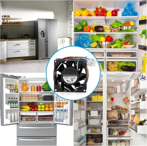 Upgraded Refrigerator Evaporator Fan Motor WR60X26866 Compatible with GE Refrigerator, Replacement WR60X26033 WR60X10341, WR60X10356, WR60X10357, WR60X24303, Upgrade Plug-in More Durable in Saudi Arabia