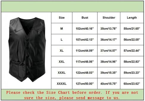 Vintage Leather Vest for Men Casual V Neck Button Down Waistcoat Slim Fit Western Cowboy Vest Sleeveless Jacket Winter in Kuwait