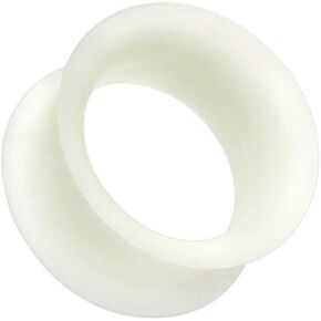 Glow in the Dark Ultra Thin Flexible Silicone Ear Skin Double Flared Tunnel Plug Earrings in Saudi Arabia