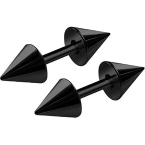 BIG GAUGES Pair 316L Surgical Steel 16g Gauge 1.2mm 1/4 (6mm) 5mm Cones Piercing Jewelry Illusion Plug Earring Cheater Ear Lobe in Saudi Arabia