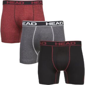HEAD Mens Performance Underwear - 3-Pack Stretch Performance Boxer Briefs Breathable No Fly Up to Size 5X in Saudi Arabia