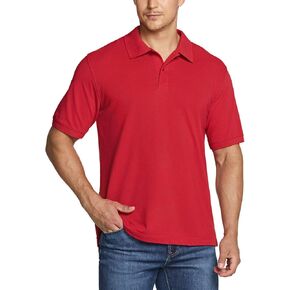 TSLA 1 or 2 Pack Men's Cotton Pique Polo Shirts, Classic Fit Short Sleeve Solid Casual Shirts, Performance Stretch Golf Shirt