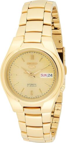 Seiko Men's SNK610 Seiko 5 Automatic Gold Dial Gold-Tone Stainless Steel Watch in Kuwait