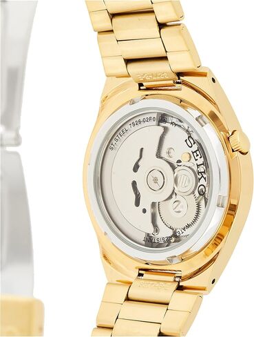 Seiko Men's SNK610 Seiko 5 Automatic Gold Dial Gold-Tone Stainless Steel Watch in Kuwait