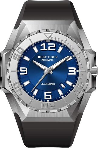Reef Tiger/RT Blue Dial Mens Big Sport Mechanical Watches Steel Case Automatic Dive Watches RGA6903 in Kuwait