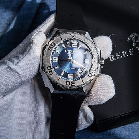 Reef Tiger/RT Blue Dial Mens Big Sport Mechanical Watches Steel Case Automatic Dive Watches RGA6903 in Kuwait