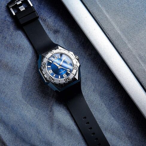 Reef Tiger/RT Blue Dial Mens Big Sport Mechanical Watches Steel Case Automatic Dive Watches RGA6903 in Kuwait