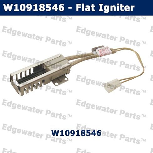 Edgewater Parts W10918546, AP6037202, PS11770066 Flat Range Igniter 10" Lead 1-1/2" Block Compatible with Whirlpool, Amana, Estate, Roper, Magic Chef, and Maytag (Fits Models: AGG, AGR, FGP, SF1, TGP) in Saudi Arabia