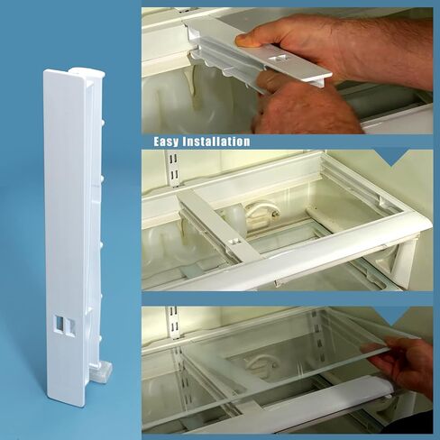 W10671238 Fridge Crisper Drawer Center Rail Compatible with Whirl-pool Upgraded WPW10671238, Refrigerator Shelf Center Rail Replacement for Kenmore in Saudi Arabia