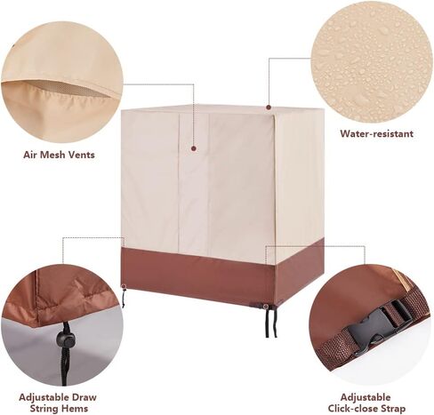 Zomia Air Conditioner Covers for Outside Units, AC Cover for Outdoor Central Unit Heavy Duty Water-Resistant Fits Up to 30 x 30 x 32 Inch in Saudi Arabia