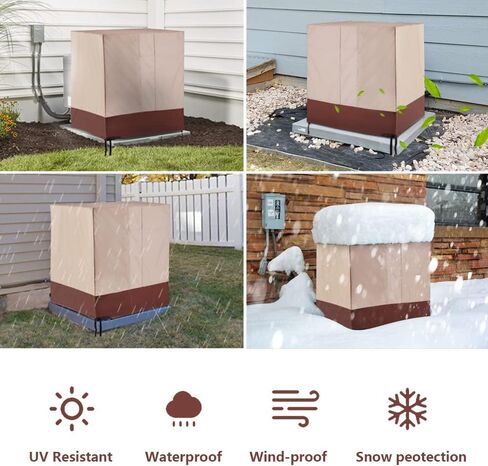 Zomia Air Conditioner Covers for Outside Units, AC Cover for Outdoor Central Unit Heavy Duty Water-Resistant Fits Up to 30 x 30 x 32 Inch in Saudi Arabia