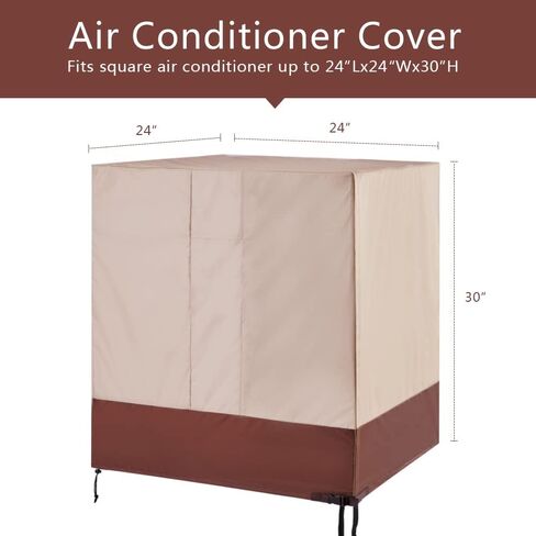 Zomia Air Conditioner Covers for Outside Units, AC Cover for Outdoor Central Unit Heavy Duty Water-Resistant Fits Up to 30 x 30 x 32 Inch in Saudi Arabia