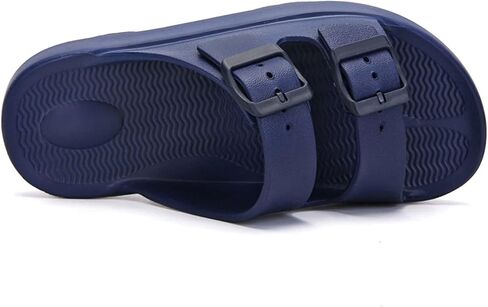Unisex Flat Slide Sandals Platform Slippers Comfort Footbed Adjustable Slides Double Buckle Slip On EVA Summer Shoes in Kuwait