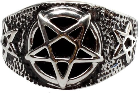 مجوهرات JAJAFOOK للرجال من الفولاذ المقاوم للصدأ حلقات شيطانية شريرة مقلوبة in Kuwait