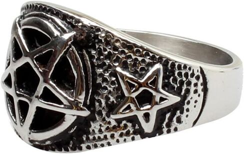 مجوهرات JAJAFOOK للرجال من الفولاذ المقاوم للصدأ حلقات شيطانية شريرة مقلوبة in Kuwait