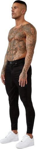 Jeans For Men - Skinny Jeans Stretch Black Ripped Pants Denim - Pantalones De Hombre in Saudi Arabia