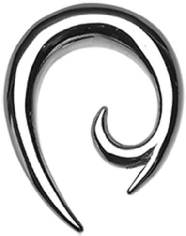 Covet Jewelry Ivy Hook Steel Spiral Ear Gauge Hanging Taper in Saudi Arabia