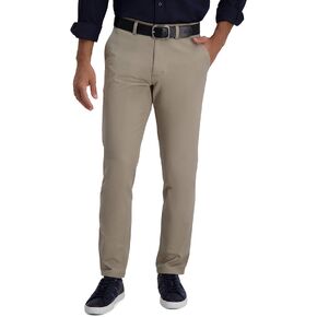 Haggar Men's Motion Khaki Slim-Straight Fit Active Flex Flat Front Pant in Saudi Arabia