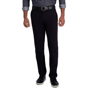 Haggar Men's Motion Khaki Slim-Straight Fit Active Flex Flat Front Pant