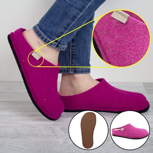 Sanita Faroe Indoor House Slipper Clogs for Men & Women - Open-Back, Removable Footbed, Made of Natural Wool with Danish Minimalist Design in Saudi Arabia