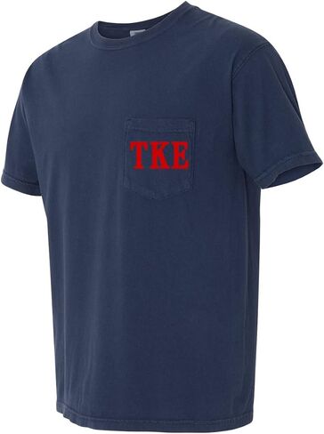 Tau Kappa Epsilon TKE Fraternity Comfort Colors Pocket T-Shirt in Kuwait