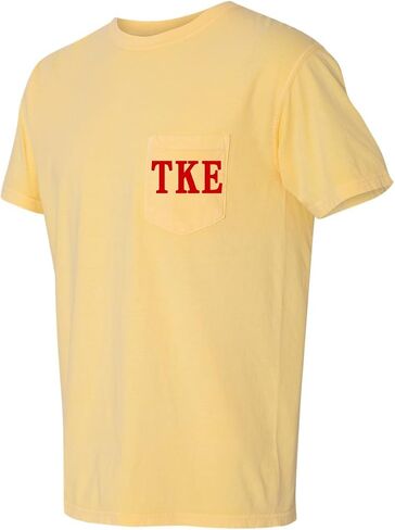 Tau Kappa Epsilon TKE Fraternity Comfort Colors Pocket T-Shirt in Kuwait
