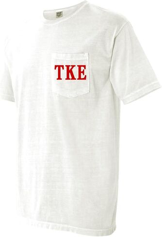 Tau Kappa Epsilon TKE Fraternity Comfort Colors Pocket T-Shirt in Kuwait