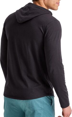 سترة بغطاء رأس جيرسي خفيفة الوزن للرجال من Hanes Originals، سويت شيرت قطني بغطاء للرأس مع ياقة هينلي in Kuwait