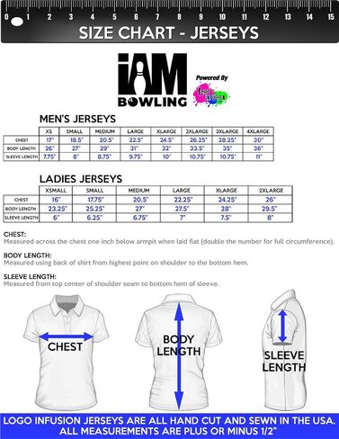 Logo Infusion Dye-Sublimated Bowling Jersey (Sash Collar) - I AM Bowling Fun Design 2001-RD - Radical in Saudi Arabia