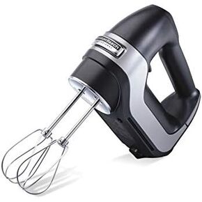 Hamilton Beach Professional 5-Speed Electric Hand Mixer with Snap-On Storage Case, QuickBurst, Stainless Steel Twisted Wire Beaters and Whisk, Mint (62658) | High-Performance DC Motor | Slow Start | Snap-On Storage Case | Stainless Steel Beaters & Whisk | in Saudi Arabia