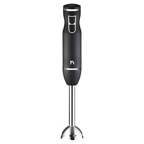 Immersion Hand Blender 2 Speed Stick Mixer with Stainless Steel Shaft & Blade, 300 Watts Easily Food, Mixes Sauces, Purees Soups, Smoothies, and Dips, Black