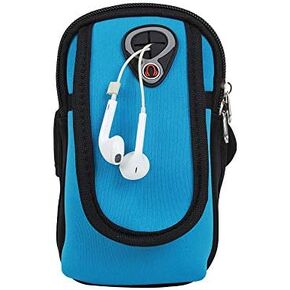Universal Running Armband, Arm Cell Phone Holder, Fitness and Gym Workouts, Compatible with All Regular Size Phones （Light Blue） in Kuwait