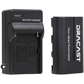 Dracast 1x NP-F 2200mAh Battery and 1 Charger Kit, Black in Kuwait