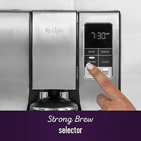 Mr. Coffee Coffee Maker, Programmable Coffee Machine with Auto Pause, 10 Cups, Stainless Steel in Saudi Arabia