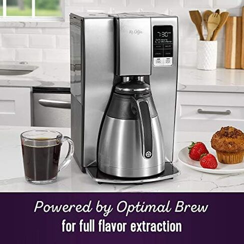 Mr. Coffee Coffee Maker, Programmable Coffee Machine with Auto Pause, 10 Cups, Stainless Steel in Saudi Arabia