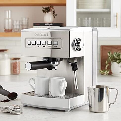 Cuisinart 1.66 Quart Stainless Steel Espresso Maker, Silver, EM-100NAS in Kuwait