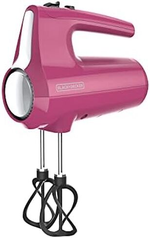 BLACK+DECKER Hand Held Mixer MX610B, 5-Speed | 350W hand mixer with Turbo Boost, beaters, whisk, dough hooks and snap-on storage case. in Kuwait