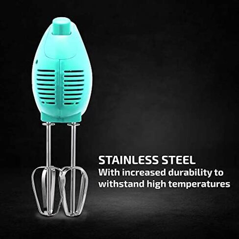 OVENTE Portable 5 Speed Mixing Electric Hand Mixer with Stainless Steel Whisk Beater Attachments & Snap Storage Case, Compact Lightweight 150 Watt Powerful Blender for Baking & Cooking, Black HM151B in Saudi Arabia