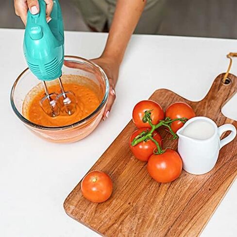 OVENTE Portable 5 Speed Mixing Electric Hand Mixer with Stainless Steel Whisk Beater Attachments & Snap Storage Case, Compact Lightweight 150 Watt Powerful Blender for Baking & Cooking, Black HM151B in Saudi Arabia