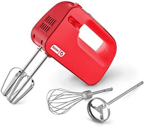 DASH Mixer + Whisk and Milkshake Attachment for Whipping, Mixing Cookies, Brownies, Cakes, Dough, Batters, Meringues & More, 3 Speed, 150-Watt in Kuwait