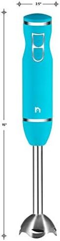 Immersion Hand Blender 2 Speed Stick Mixer with Stainless Steel Shaft & Blade, 300 Watts Easily Food, Mixes Sauces, Purees Soups, Smoothies, and Dips, Black in Kuwait