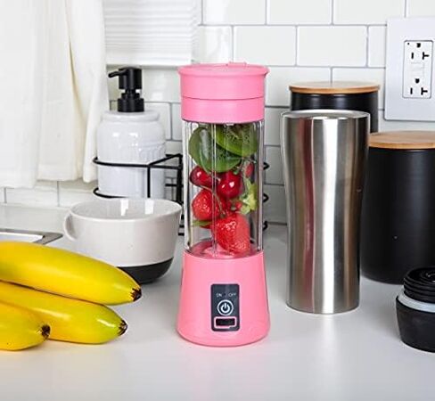 Mind Reader Blender, Rechargeable Personal Juicer, USB-Powered, Portable, Handheld, Smoothie, 3.125"L x 3.125"W x 9"H, Blue in Saudi Arabia